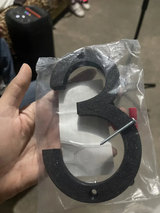 Número Exterior para Casa con Tapón de Tornillo | Grado B