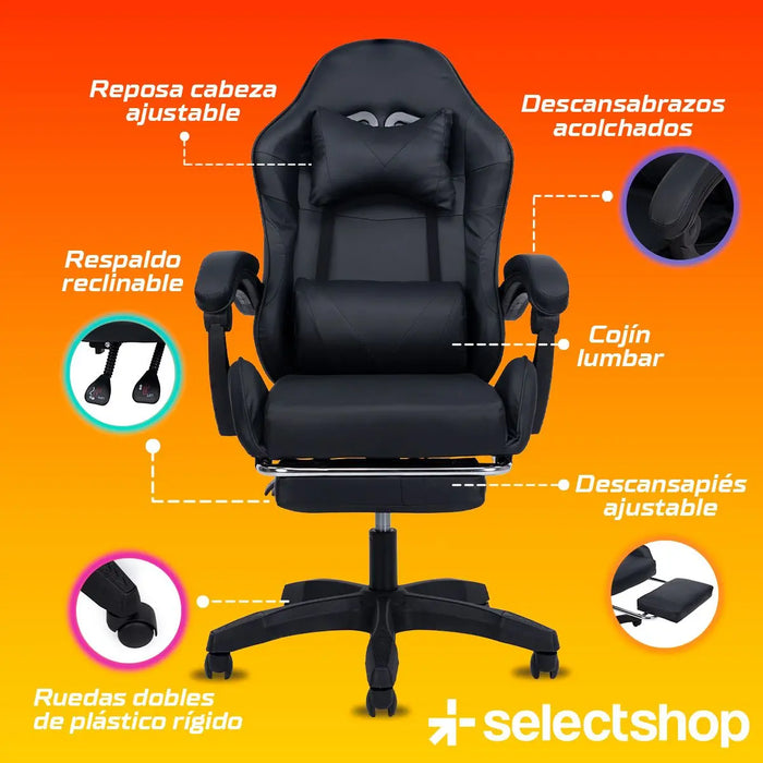SILLA DE ESCRITORIO ERGONOMICA OFICINA GAMER GIRATORIA GRADO B