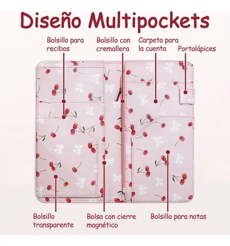 CARPETA DE CUENTA DE RESTAURANTE PORTA CURPIEL DE SERVICIO ROSA