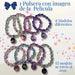 6 Piezas Pulsera Pop Morado, Decoración de Cumpleaños, Regalo Día del Niño | Grado B