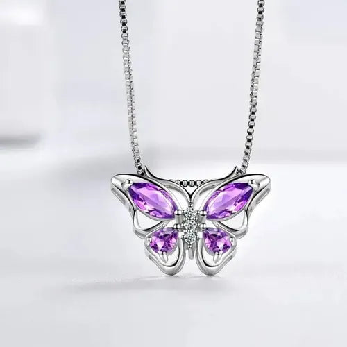 Conjunto de Joyas Mariposa para Mujer: Collar, Aretes y Anillo | Grado B