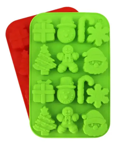 Molde Silicón Navidad 14 Figuras Árbol Jengibre Santa ...
