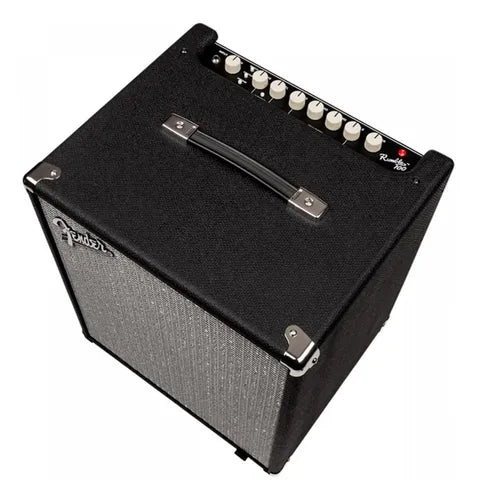 Amplificador Fender Rumble Series 100 Transistor Para Bajo De 100w Color Negro/plata 127v GRADO A