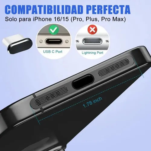 Kit Protector Antipolvo con Tapones para iPhone 15 16 y 17 | Grado B