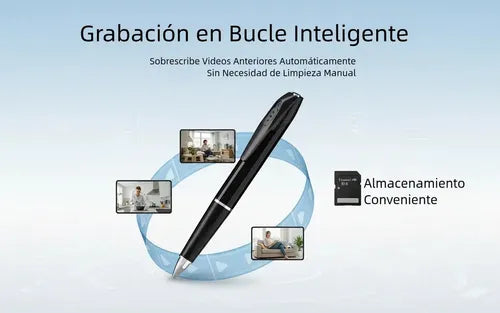Cámara Oculta Portátil en Forma de Bolígrafo WiFi 1080P Color Negro | Grado B