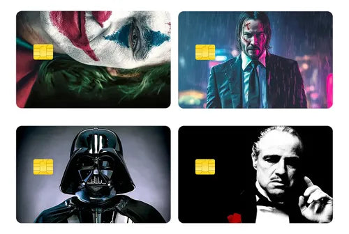 Sticker Cover Tarjeta Banco 4 Pz Calcomanía Juego | Grado B