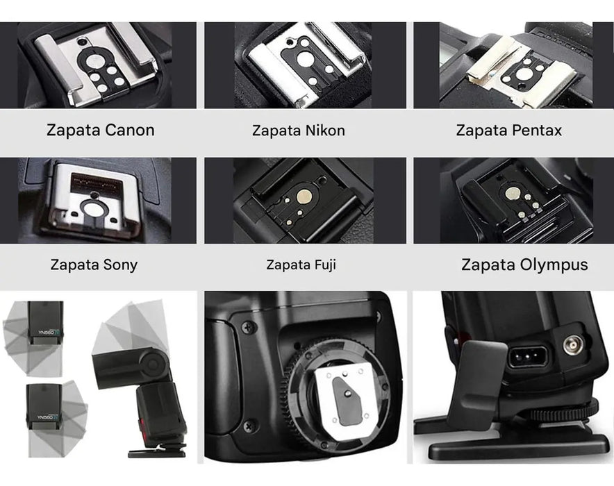 FLASH PARA CÁMARA YONGNUO SPEEDLITE YN560 IV NEGRO PARA CANON, NIKON, PENTAX Y OLYMPUS CÁMARAS DIGITALES FUJIFILM PANASONIC GRADO A