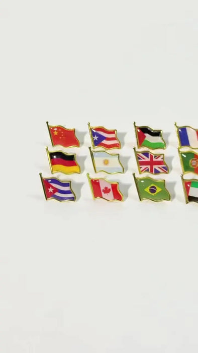 Broche Pin Metálico con Bandera de País | Grado B