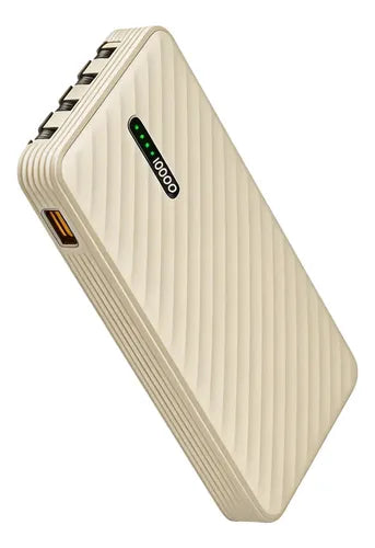 Batería Portátil de Carga Rápida 10000 mAh con Cables | Grado B