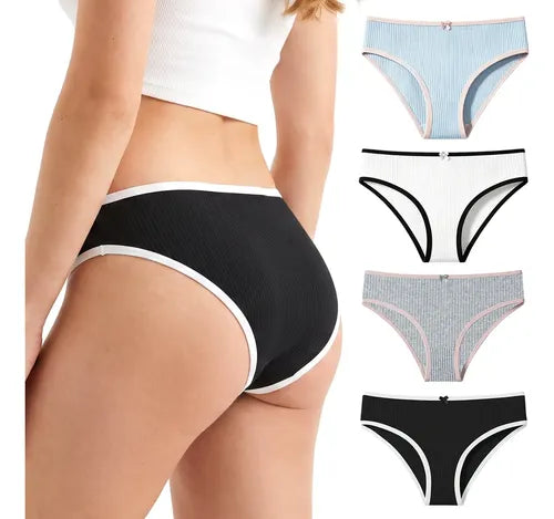Bragas, Bragas de Tendencia de Moda para Mujeres, 4 Piezas | Grado B