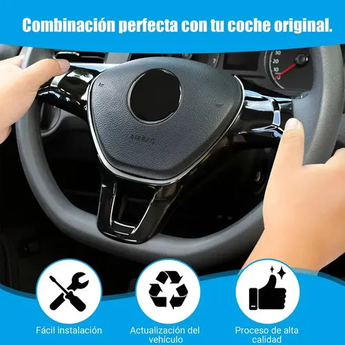 Embellecedor de Volante para Volkswagen Jetta 6 Vento y Polo Color Blanco | Grado B