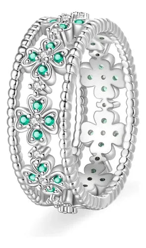 Anillo Calado para Mujer Color Plateado | Grado B