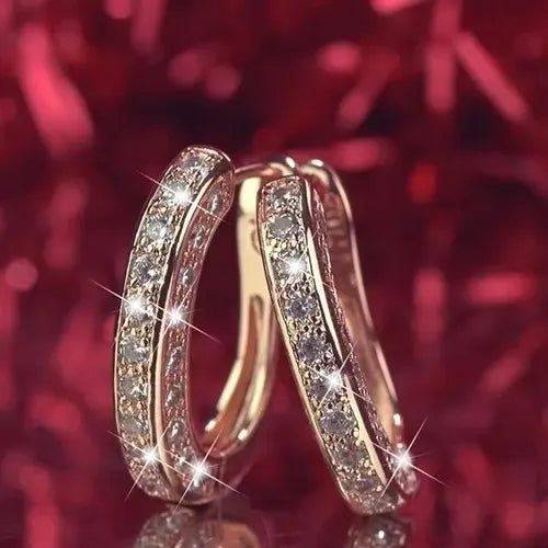 Arracadas Finas de Moda Color Dorado con Regalo Incluido | Grado B