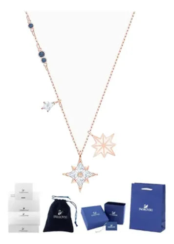 Collar con Colgante de Estrella y Cristal | Grado B
