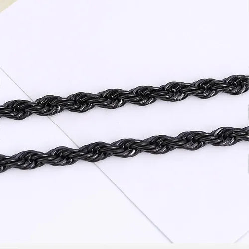 Collar de Cadena Tipo Cuerda de Acero Inoxidable para Hombre | Grado B