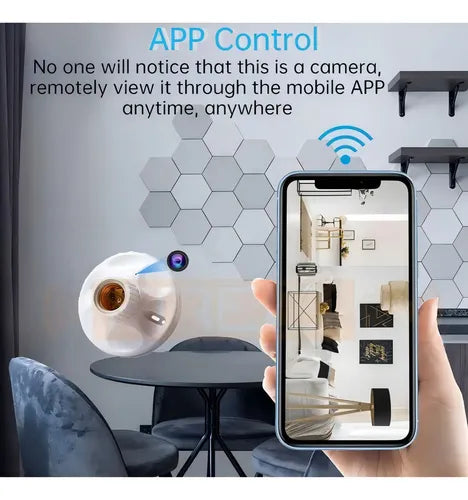 PORTALAMPARAS REALES MINI CAMARA OCULTA 1080P WIFI APP 4K GRADO B
