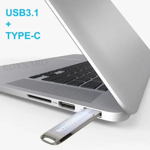 Memoria USB 2 en 1 con Conector Tipo C y USB 3.0 | Grado B