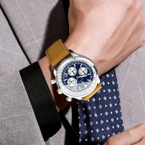 Reloj de Cuero Gohuos Business Cronógrafo | Grado B