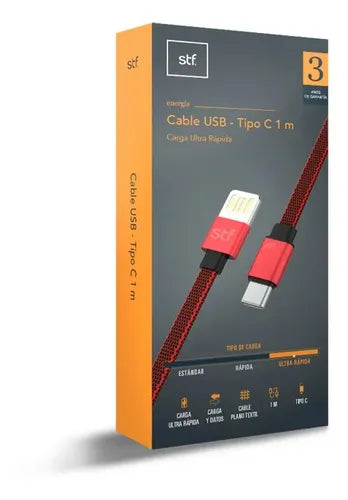Cable USB-C a USB-C Carga Rápida 1M para iPhone Rojo | Grado B