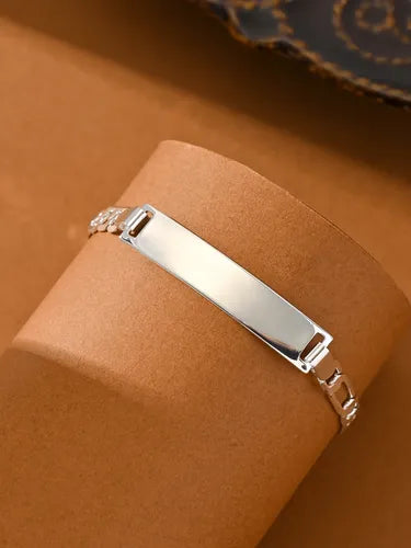 PULSERA ELEGANTE DE COBRE PLATEADO PARA MUJER PLATEADO 0.15 CM 4.5 CM