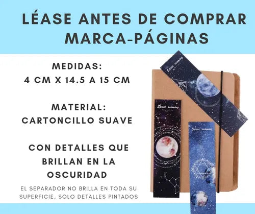 10 Marcapáginas que Brillan en la Oscuridad Modelo 3362 | Grado B