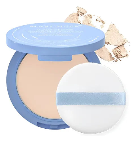 Base de Maquillaje en Polvo Compacto Fijador Matte para Piel Grasa | Grado B