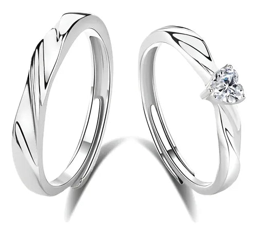 Anillo de Promesa para Mujer Color Plateado | Grado B