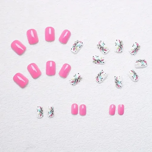 24 Uñas Postizas de Presión Modelo BT031 | Grado B