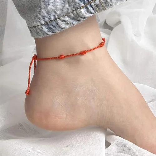 4 Pulseras de Cuerda Roja Trenzada de Protección 17 cm | Grado B