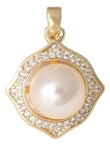 Collar de Clavícula con Colgante de Corazón Color Dorado Rosa