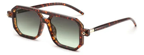 FEISEDY GAFAS DE SOL B0117 BROWN DEGRADED TEA CRYSTAL UV400 NO LEOPARD ACETATE FIBER LIGHT BROWN