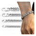 Pulsera de Cadena Cubana de Acero Color Plateado para Hombre y Mujer | Grado B