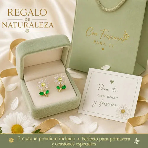 Aretes con Piedras de Colores Regalo para Mamá Color Plateado | Grado B