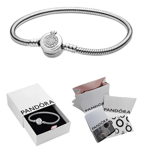 Pulsera con Colgante de Serpiente Color Plateado