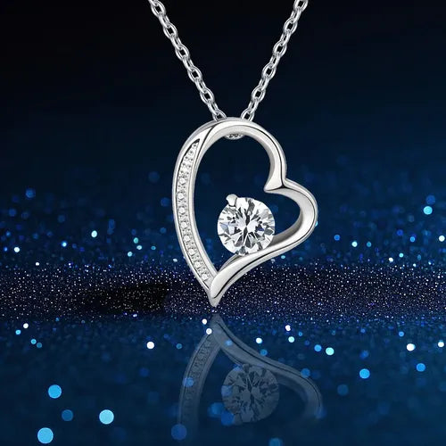 Collar con Dijes de Dos Corazones Regalo para Mujer | Grado B