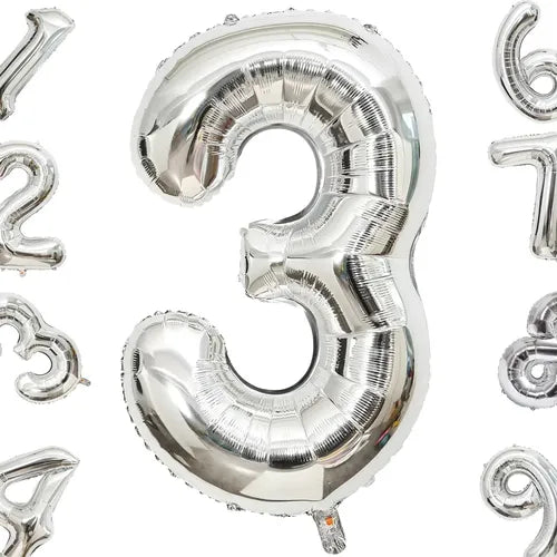 GLOBO METALICO NUMERO CHICO 16 PULGADAS 40 CM ELIGE COLOR GRADO B