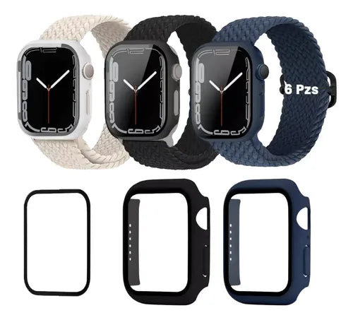 6PZ Correa Nylon para Apple Watch+case Serie 10/11 | Grado B