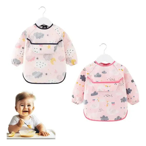 Babero Mangas Impermeable Manga Larga Niños de 3 a 8 Años | Grado B