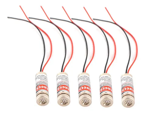 4 Módulos Láser Rojo de 5 mW 650 nm con Punto de 4 mm | Grado B