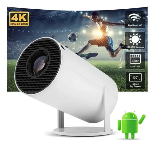 PROYECTOR PROFESIONAL 4K ANDROID 8000LM LED 1080P HY300 PRO  GRADO B