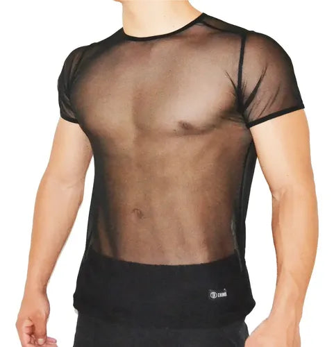 Playera de Manga Corta Transparente para Caballero | Grado B