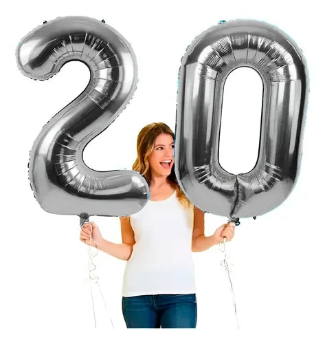 Globo Metalico Numero Gigante 86 CM 32 In Cumpleaños Fiesta | Grado B