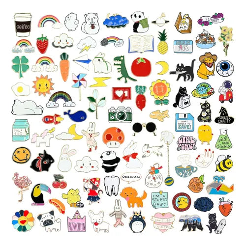 Broches Esmaltados Unisex con Formas Únicas | Grado B