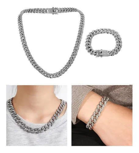 Collar Cubano Hip Hop con Letra Unisex | Grado B