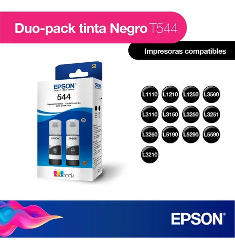 Epson Paquete de 2 Tintas Color Negro T544 | Grado B