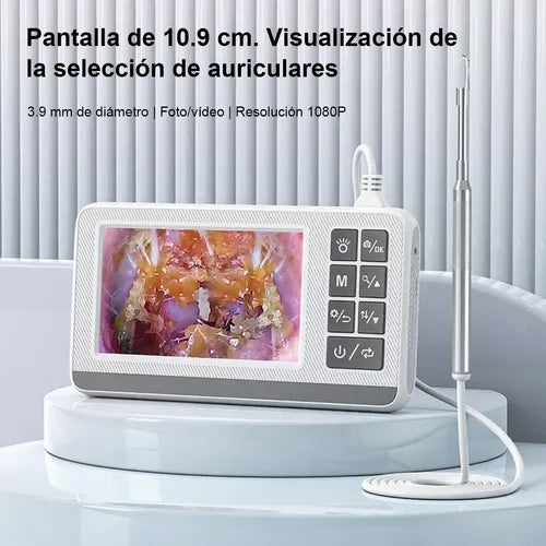 Otoscopio Digital 1080P HD de 3.9 mm Recargable | Grado B