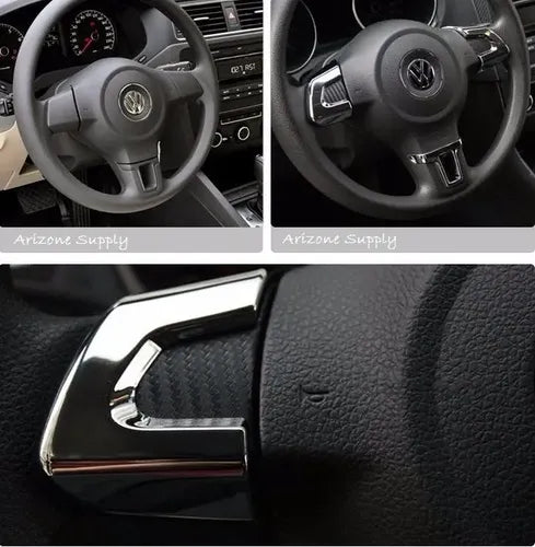 Embellecedor de Volante para Volkswagen Jetta 6 Vento y Polo Color Blanco | Grado B