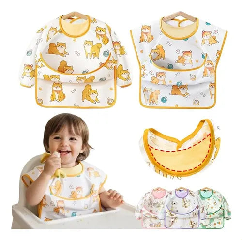 Babero Mangas Impermeable Manga Larga Niños de 3 a 8 Años | Grado B
