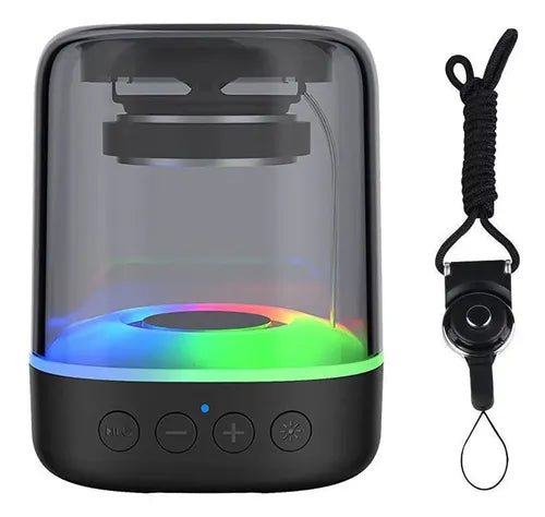 Bocina Bluetooth Portátil Mini con Luz LED TWS Estéreo y Radio | Grado B