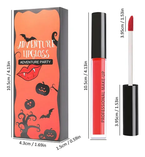 3 Colores Set Lápiz Labial Glaseado de Labios de Halloween | Grado B